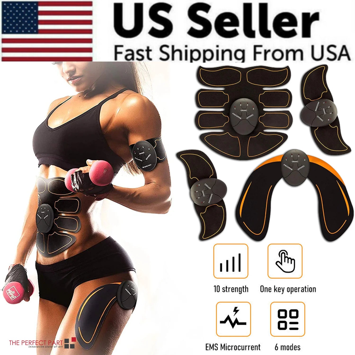 Ab muscle stimulator, core training device for men and women